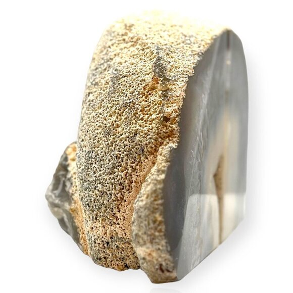 Agate Crystal Bookends w/ Geode Center, Natural Stone, Bookshelf Decor, Unique g - Picture 7 of 10